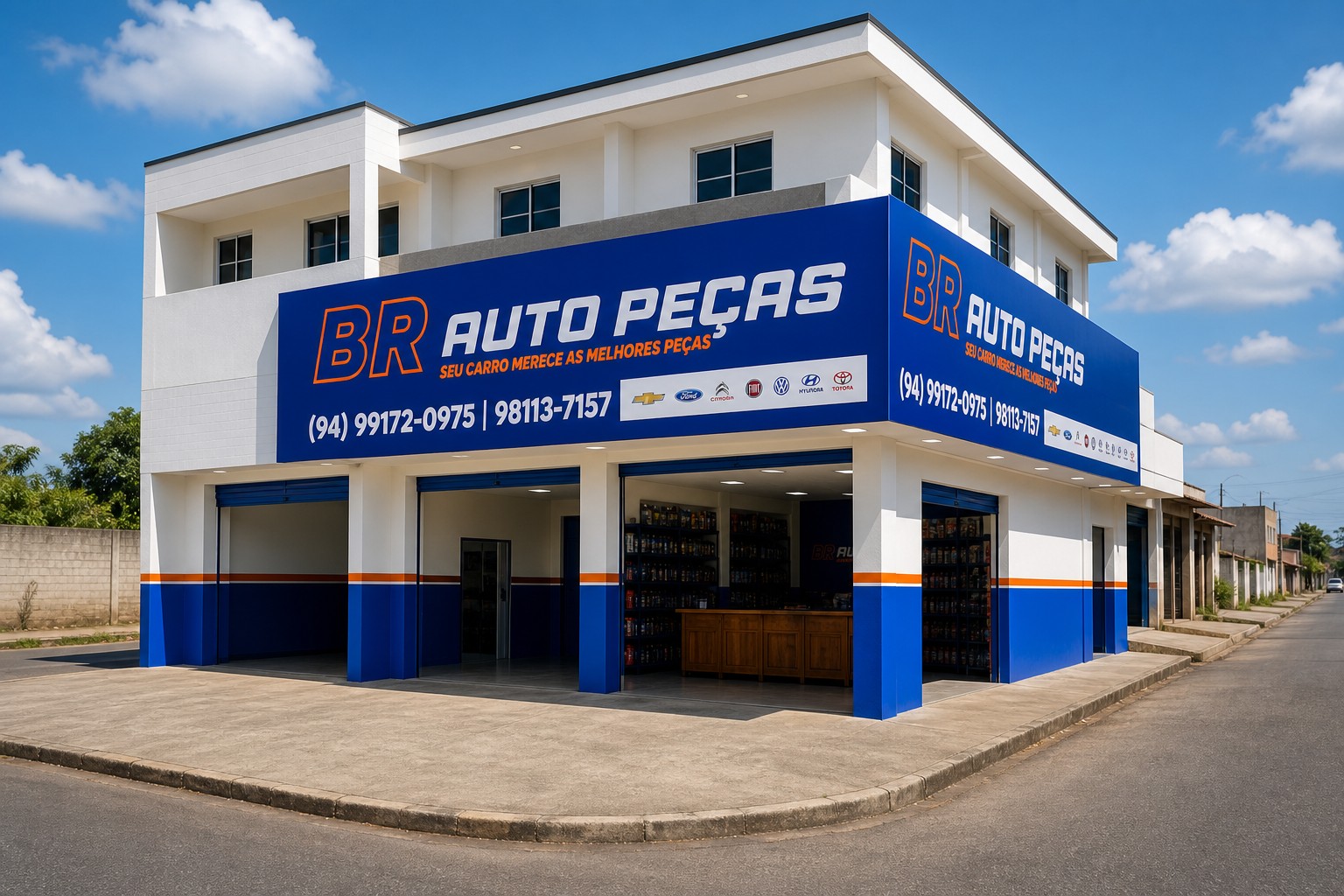 Fachada da BR Auto Peças em Nova Marabá